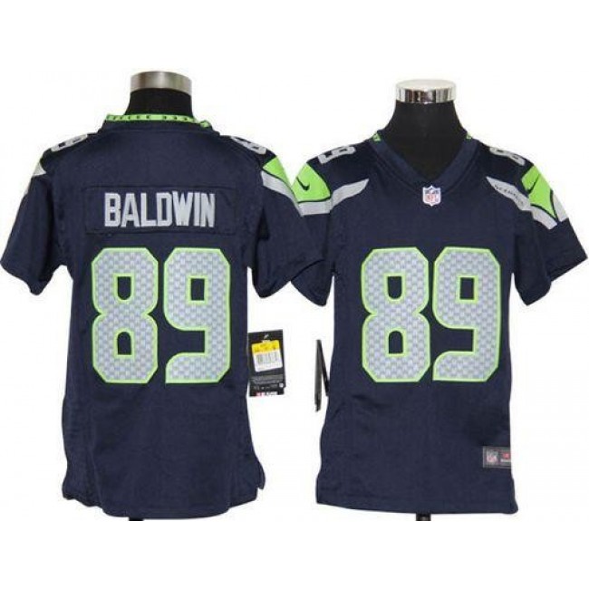 Seattle Seahawks #89 Doug Baldwin Steel Blue Team Color Youth Stitched NFL Elite Jersey