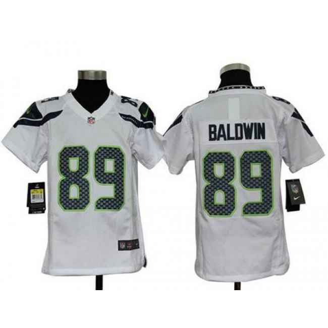 Seattle Seahawks #89 Doug Baldwin White Youth Stitched NFL Elite Jersey
