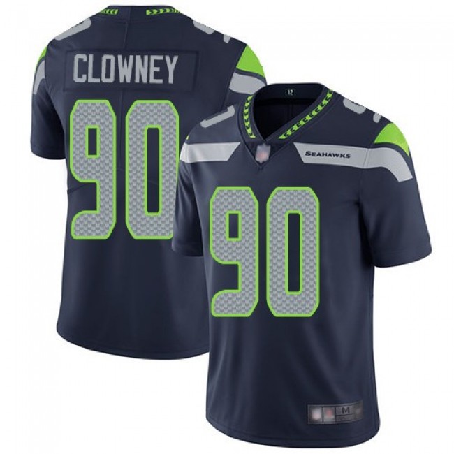 Nike Seahawks #90 Jadeveon Clowney Steel Blue Team Color Men's Stitched NFL Vapor Untouchable Limited Jersey