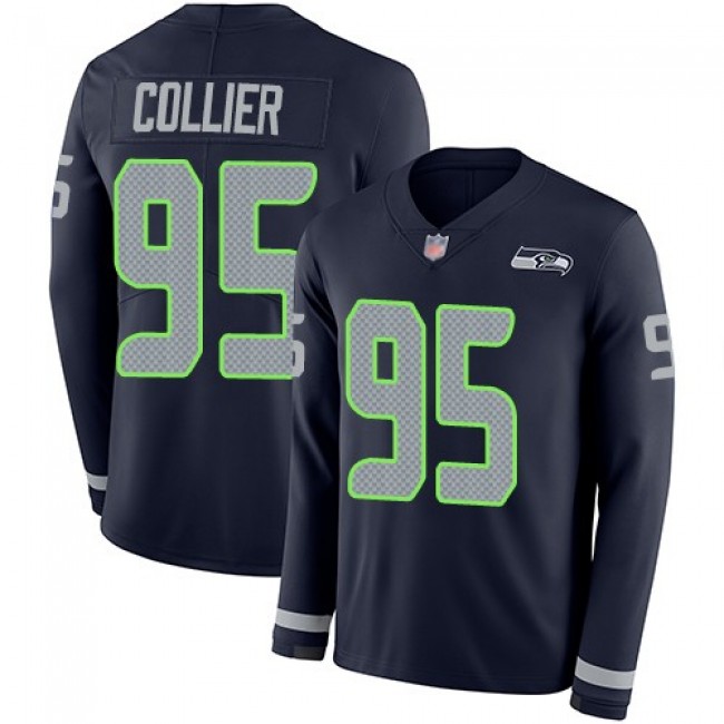 اسعار ساعه ابل Seahawks #95 L.J. Collier Steel Blue Team Color Youth Stitched Football Limited Therma Long Sleeve Jersey اسعار ساعه ابل