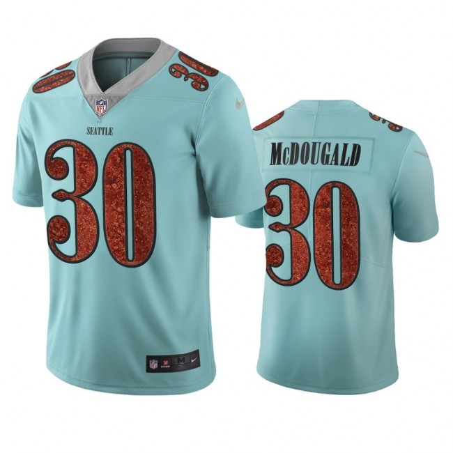 Seattle Seahawks #30 Brad Mcdougald Light Blue Vapor Limited City Edition NFL Jersey