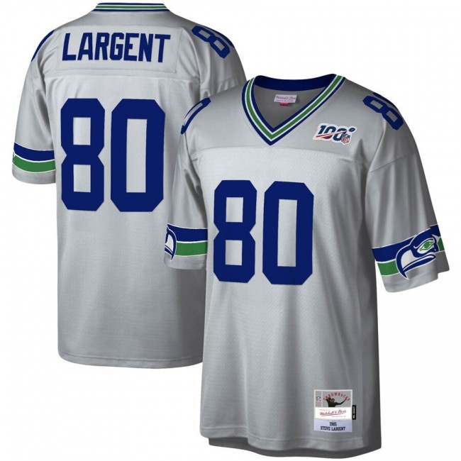 خفف NFL Jersey hoodies-Seattle Seahawks #80 Steve Largent Mitchell ... خفف