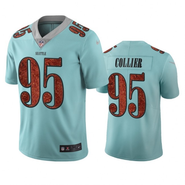 Seattle Seahawks #95 L.J. Collier Light Blue Vapor Limited City Edition NFL Jersey