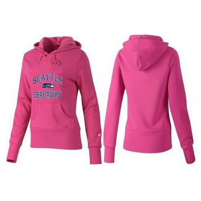 Women's Seattle Seahawks Heart Soul Pullover Hoodie Pink Jersey