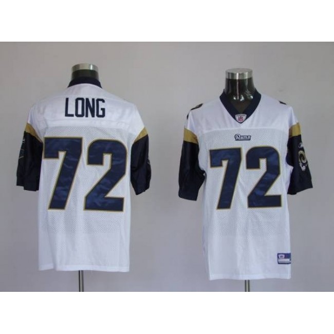 Rams #72 New Player Chris Long Stitched White NFL Jersey