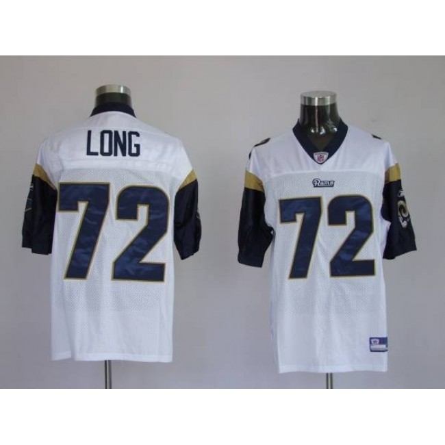 Rams #72 New Player Chris Long Stitched White NFL Jersey