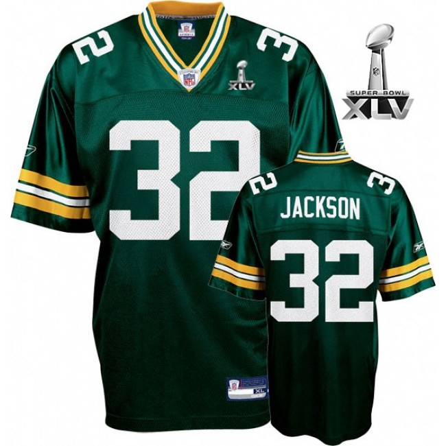 Packers #32 Brandon Jackson Green Super Bowl XLV Stitched NFL Jersey