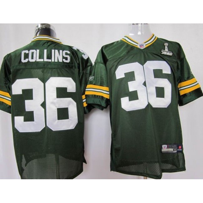 Packers #36 Nick Collins Green Super Bowl XLV Stitched NFL Jersey