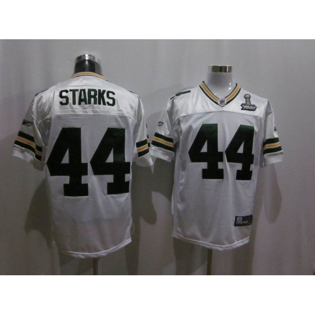 Packers #44 James Starks White Super Bowl XLV Stitched NFL Jersey
