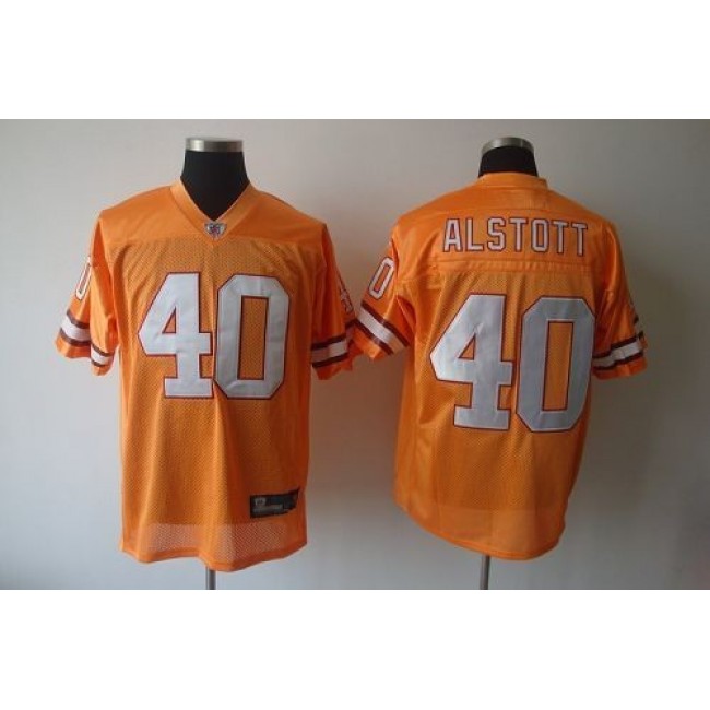 Buccaneers #40 Mike Alstott Yellow Stitched NFL Jersey