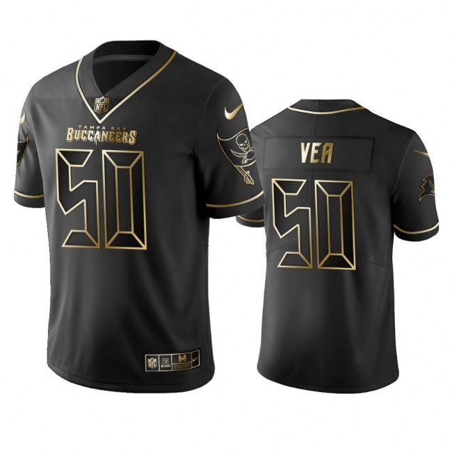 Buccaneers #50 Vita Vea Men's Stitched NFL Vapor Untouchable Limited Black Golden Jersey