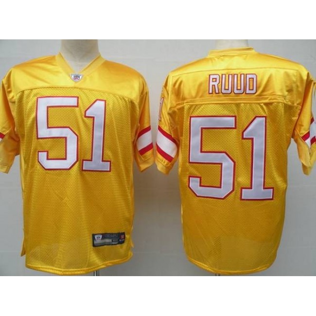 Buccaneers #51 Barrett Ruud Yellow Stitched NFL Jersey