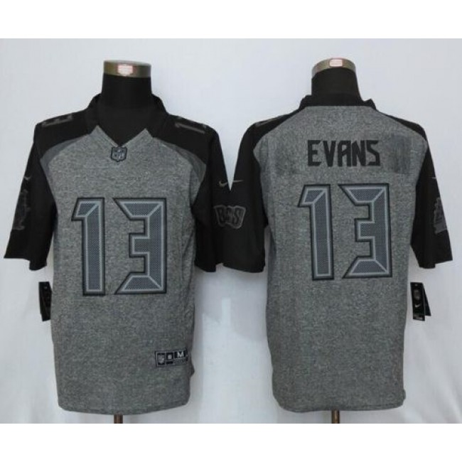 Nike Buccaneers #13 Mike Evans Gray Men's Stitched NFL Limited Gridiron Gray Jersey