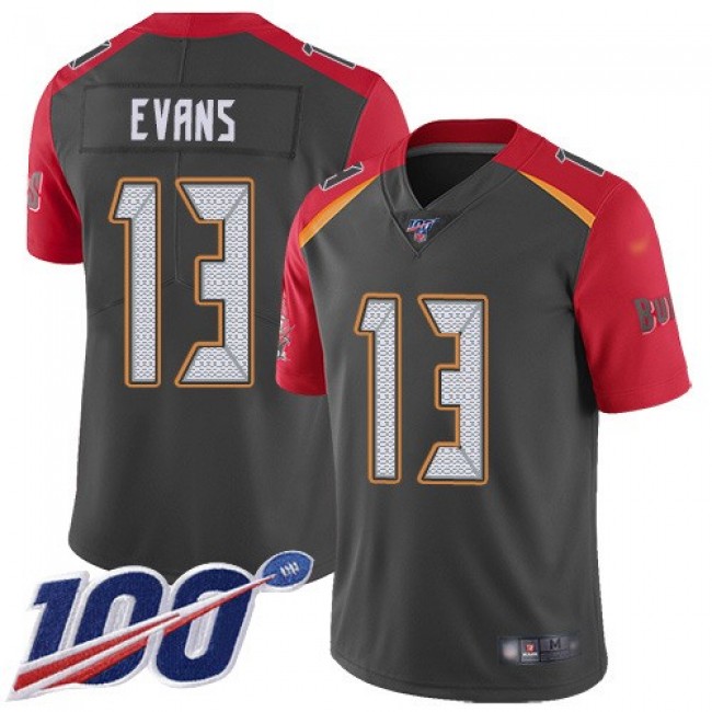 Nike Buccaneers #13 Mike Evans Gray Men's Stitched NFL Limited Inverted Legend 100th Season Jersey