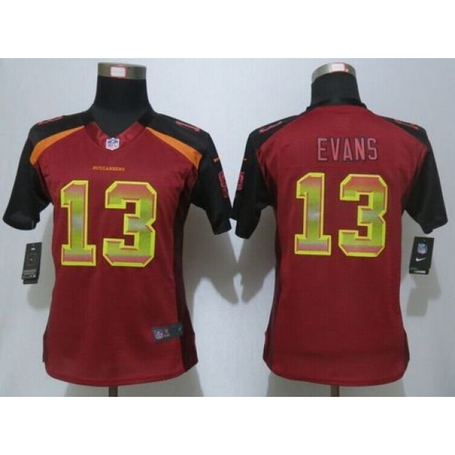 Women's Buccaneers #13 Mike Evans Red Team Color Stitched NFL Elite Strobe Jersey