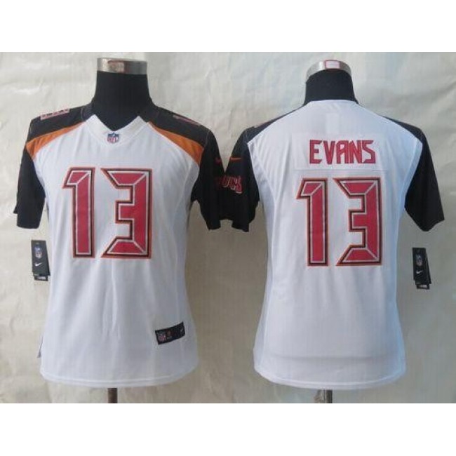 Women's Buccaneers #13 Mike Evans White Stitched NFL New Limited Jersey