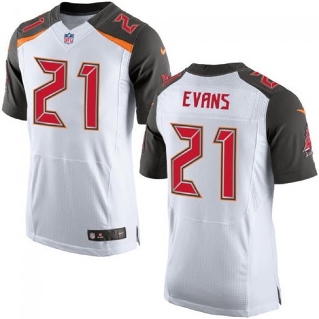 Nike Buccaneers #21 Justin Evans White Men's Stitched NFL New Elite Jersey