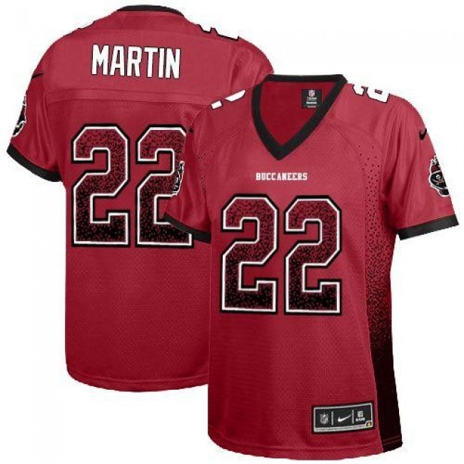 Women's Buccaneers #22 Doug Martin Red Team Color Stitched NFL Elite Drift Jersey