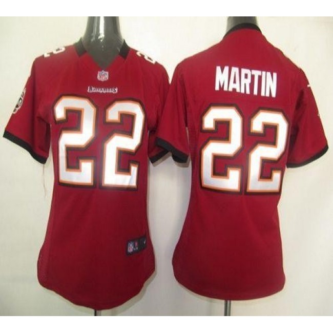 Women's Buccaneers #22 Doug Martin Red Team Color Stitched NFL Elite Jersey