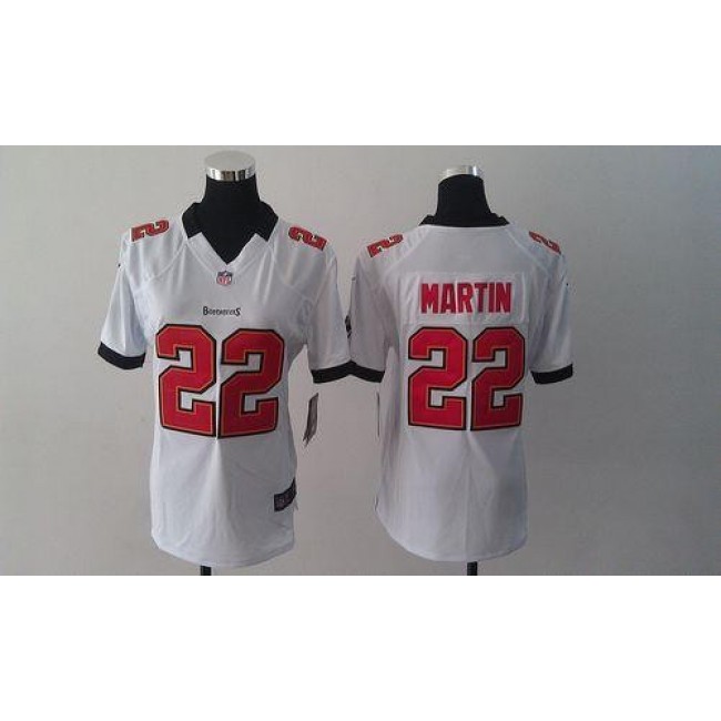 Women's Buccaneers #22 Doug Martin White Stitched NFL Elite Jersey