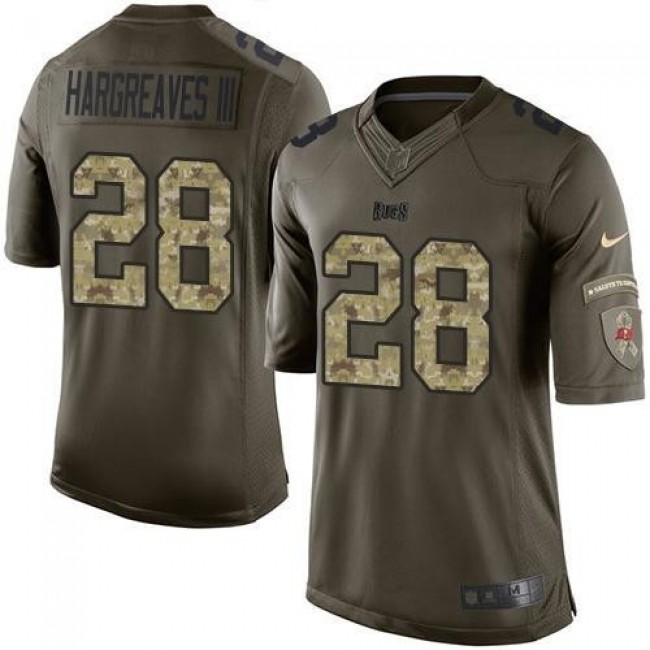 Tampa Bay Buccaneers #28 Vernon Hargreaves III Green Youth Stitched NFL Limited Salute to Service Jersey