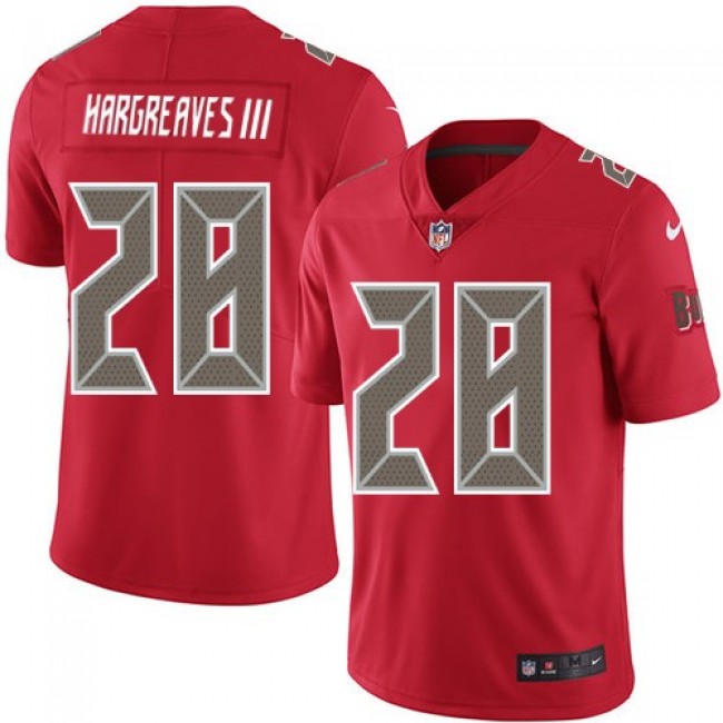 Tampa Bay Buccaneers #28 Vernon Hargreaves III Red Youth Stitched NFL Limited Rush Jersey