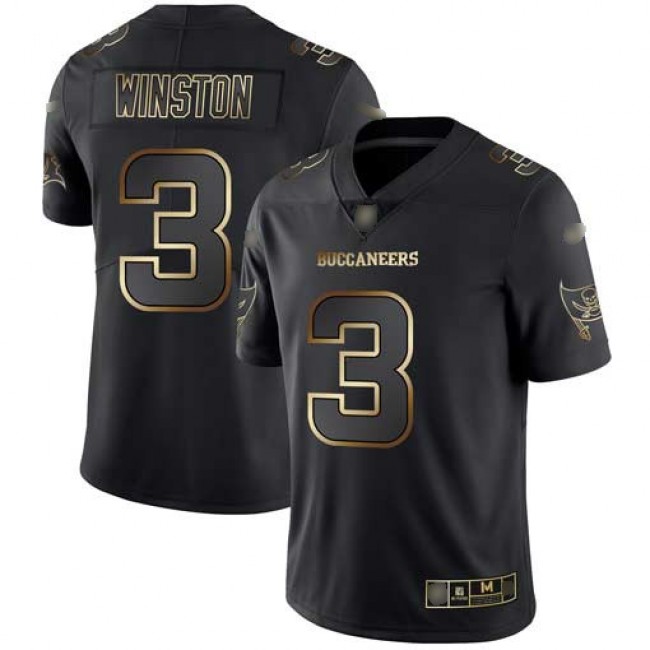 Nike Buccaneers #3 Jameis Winston Black/Gold Men's Stitched NFL Vapor Untouchable Limited Jersey