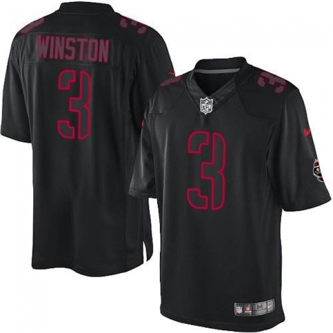 Nike Buccaneers #3 Jameis Winston Black Men's Stitched NFL Impact Limited Jersey