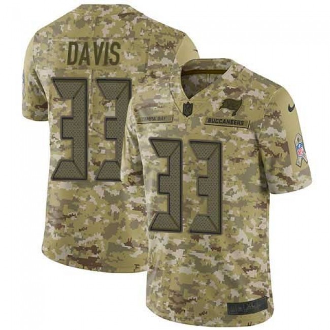 Nike Buccaneers #33 Carlton Davis III Camo Men's Stitched NFL Limited 2018 Salute To Service Jersey