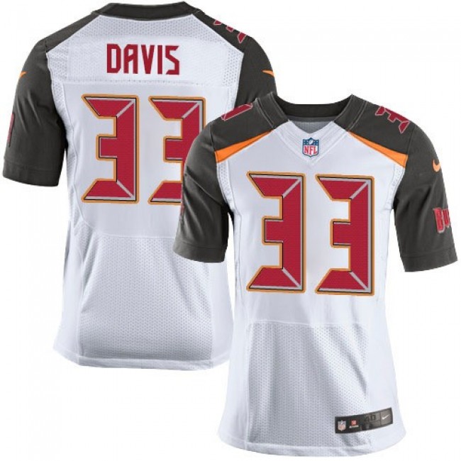 Nike Buccaneers #33 Carlton Davis III White Men's Stitched NFL New Elite Jersey