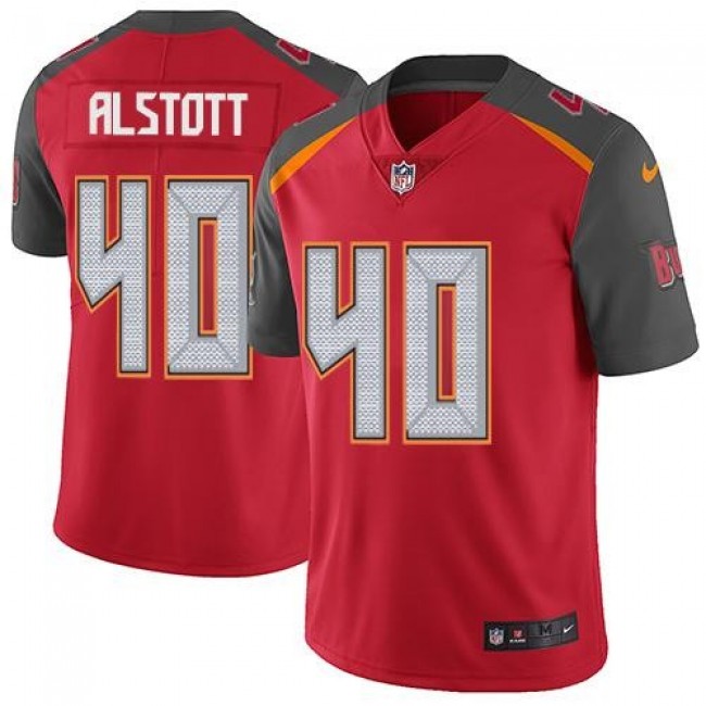 Nike Buccaneers #40 Mike Alstott Red Team Color Men's Stitched NFL Vapor Untouchable Limited Jersey