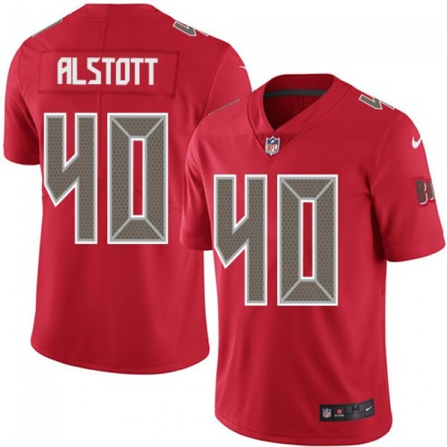 Tampa Bay Buccaneers #40 Mike Alstott Red Youth Stitched NFL Limited Rush Jersey