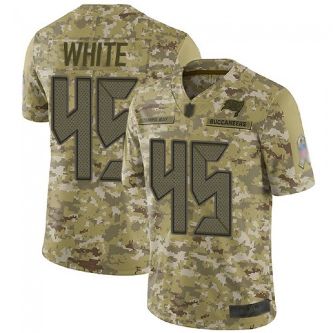 Nike Buccaneers #45 Devin White Camo Men's Stitched NFL Limited 2018 Salute To Service Jersey