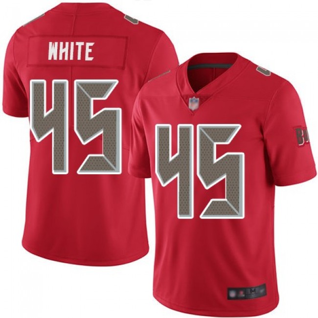 Nike Buccaneers #45 Devin White Red Men's Stitched NFL Limited Rush Jersey