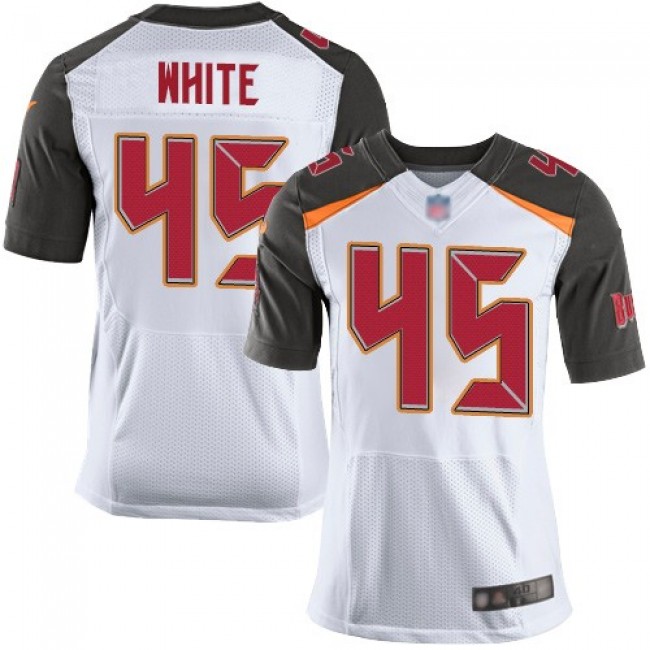 Nike Buccaneers #45 Devin White White Men's Stitched NFL New Elite Jersey