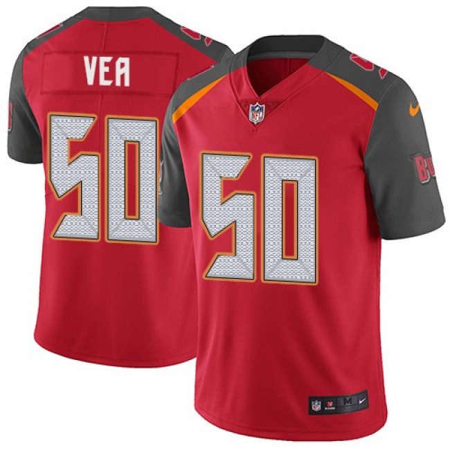 Nike Buccaneers #50 Vita Vea Red Team Color Men's Stitched NFL Vapor Untouchable Limited Jersey