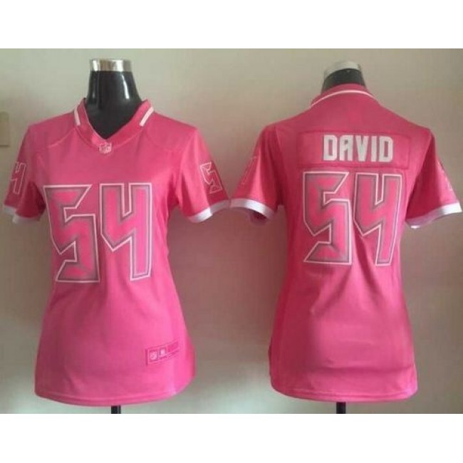 Women's Buccaneers #54 Lavonte David Pink Stitched NFL Elite Bubble Gum Jersey