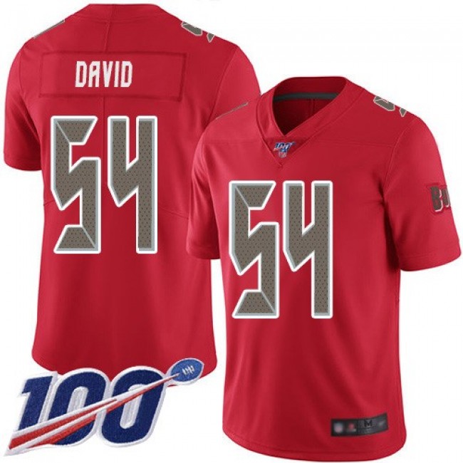 Nike Buccaneers #54 Lavonte David Red Men's Stitched NFL Limited Rush 100th Season Jersey