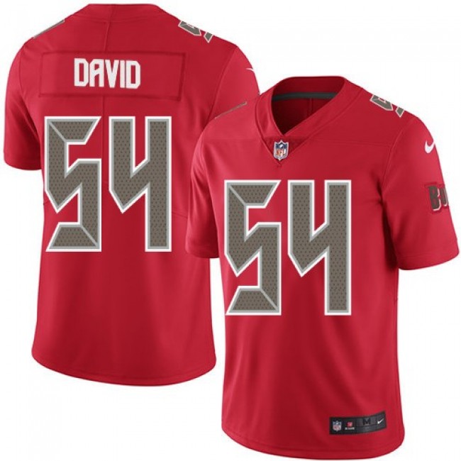 Tampa Bay Buccaneers #54 Lavonte David Red Youth Stitched NFL Limited Rush Jersey
