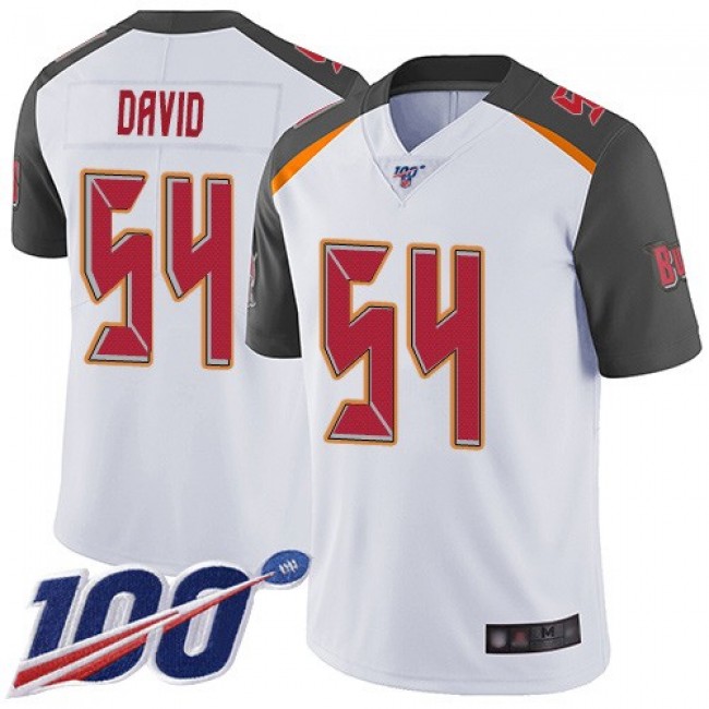 Nike Buccaneers #54 Lavonte David White Men's Stitched NFL 100th Season Vapor Limited Jersey