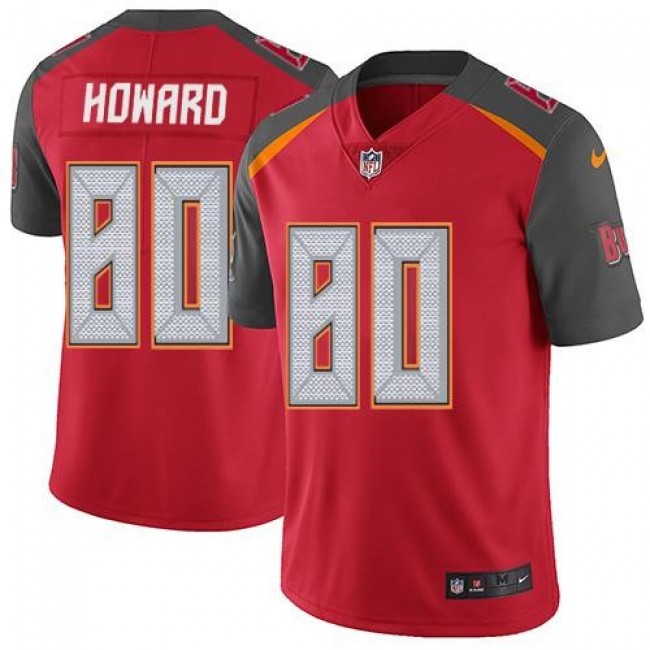 Nike Buccaneers #80 O. J. Howard Red Team Color Men's Stitched NFL Vapor Untouchable Limited Jersey