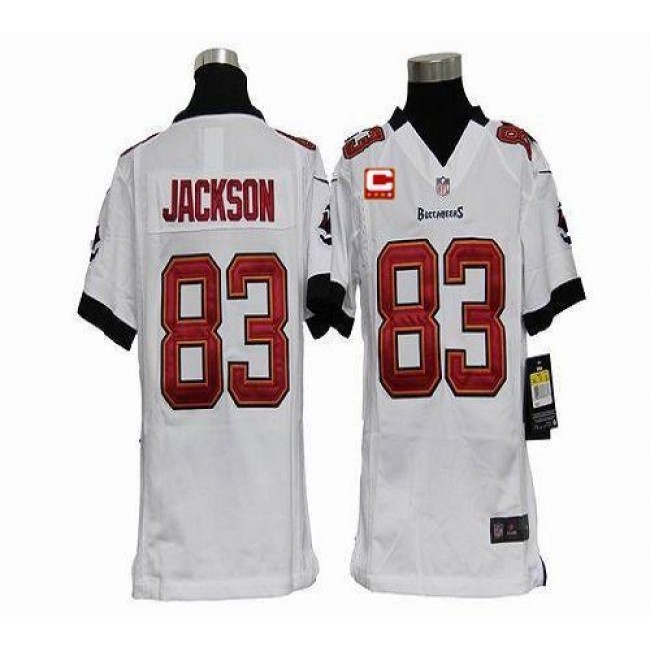 Tampa Bay Buccaneers #83 Vincent Jackson White With C Patch Youth Stitched NFL Elite Jersey