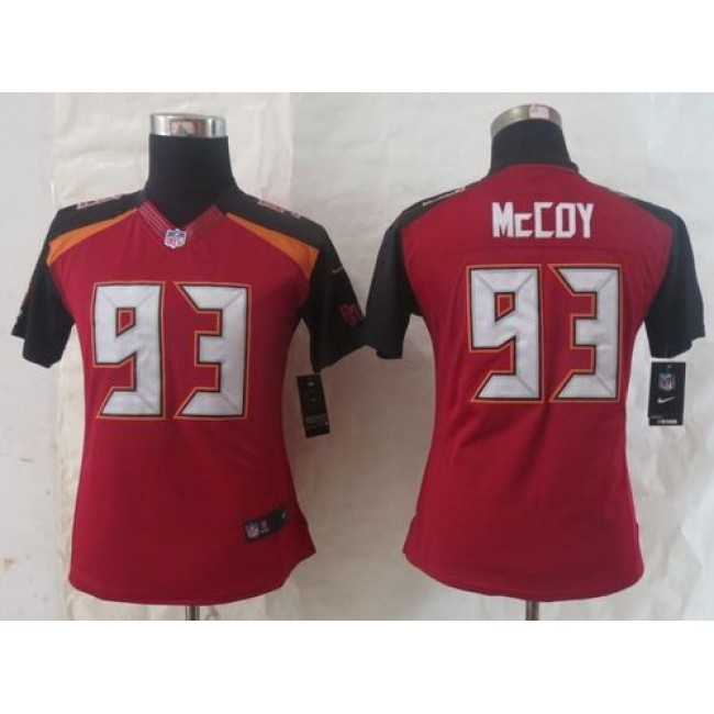Women's Buccaneers #93 Gerald McCoy Red Team Color Stitched NFL New Limited Jersey