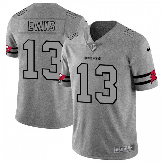 Tampa Bay Buccaneers #13 Mike Evans Men's Nike Gray Gridiron II Vapor Untouchable Limited NFL Jersey