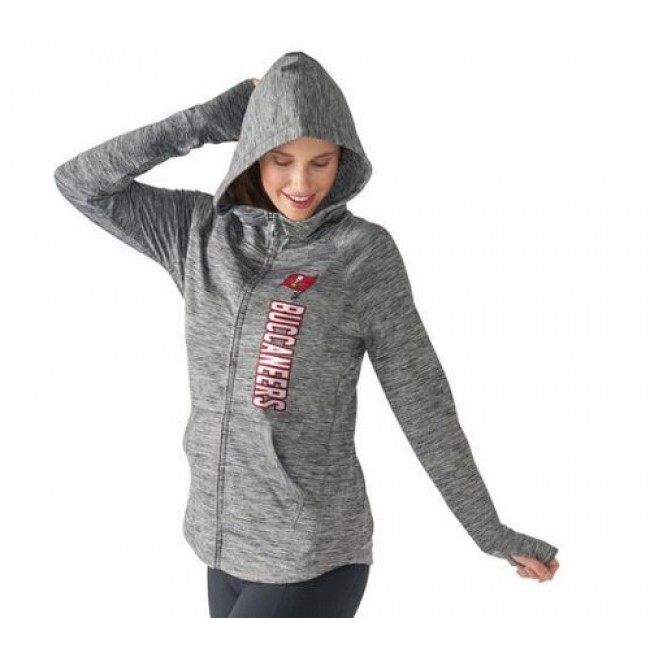 Women's NFL Tampa Bay Buccaneers G-III 4Her by Carl Banks Recovery Full-Zip Hoodie Heathered Gray Jersey