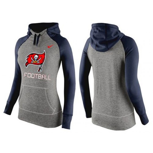 Women's Tampa Bay Buccaneers Hoodie Grey Dark Blue Jersey