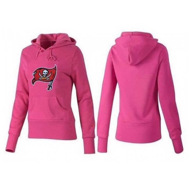 Women's Tampa Bay Buccaneers Logo Pullover Hoodie Pink Jersey