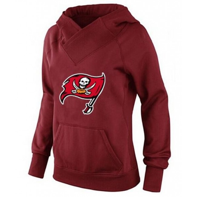 Women's Tampa Bay Buccaneers Logo Pullover Hoodie Red Jersey