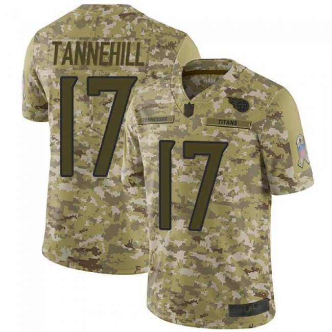 Nike Titans #17 Ryan Tannehill Camo Men's Stitched NFL Limited 2018 Salute To Service Jersey
