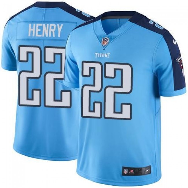 Tennessee Titans #22 Derrick Henry Light Blue Youth Stitched NFL Limited Rush Jersey
